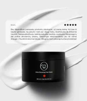 Ultra Glossing Maitinamoji žvilgesio suteikianti plaukų kaukė su makadamijų aliejumi 200ml CELEMI
