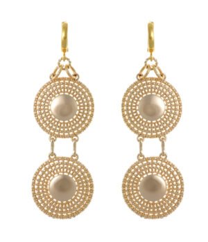 Auskarai ''Keturios saulės '' Rasa Accessories 6cm Bižuterinis auksuotas metalas , užsegimas - auksuotas sidabras