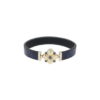 ROYAL CLOVER odinė apyrankė su keturlapiu dobilu, inkrustuotu safyrais ~0,22ct