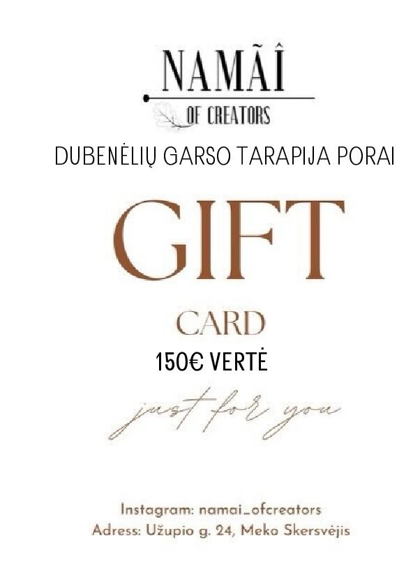 Individuali dubenėlių garso terapija porai - dovanų kuponas Namai ofCreators 150€ vertė