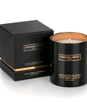 Juodasis Gintaras ir Lelija | Žvakė | MAISON PRIVÉ | 255g