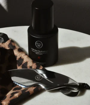 CLM Infinite Hydration veido, paakių ir kaklo kremo, gua sha ir maišelio rinkinys CELEMI