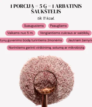 Maisto papildas fruttberry +fiber skaidulų mišinys su uogomis, 250 g