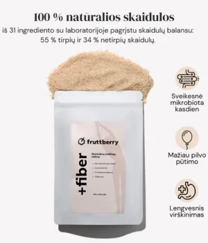 fruttberry skaidulinių medžiagų mišinys +fiber, 250 g