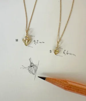 Pakabukas su deimantu Širdis - Angelo Sparnai M | Sarune Vaitkute