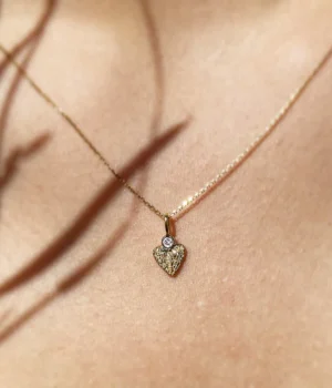 Pakabukas su deimantu Širdis - Angelo Sparnai M | Sarune Vaitkute