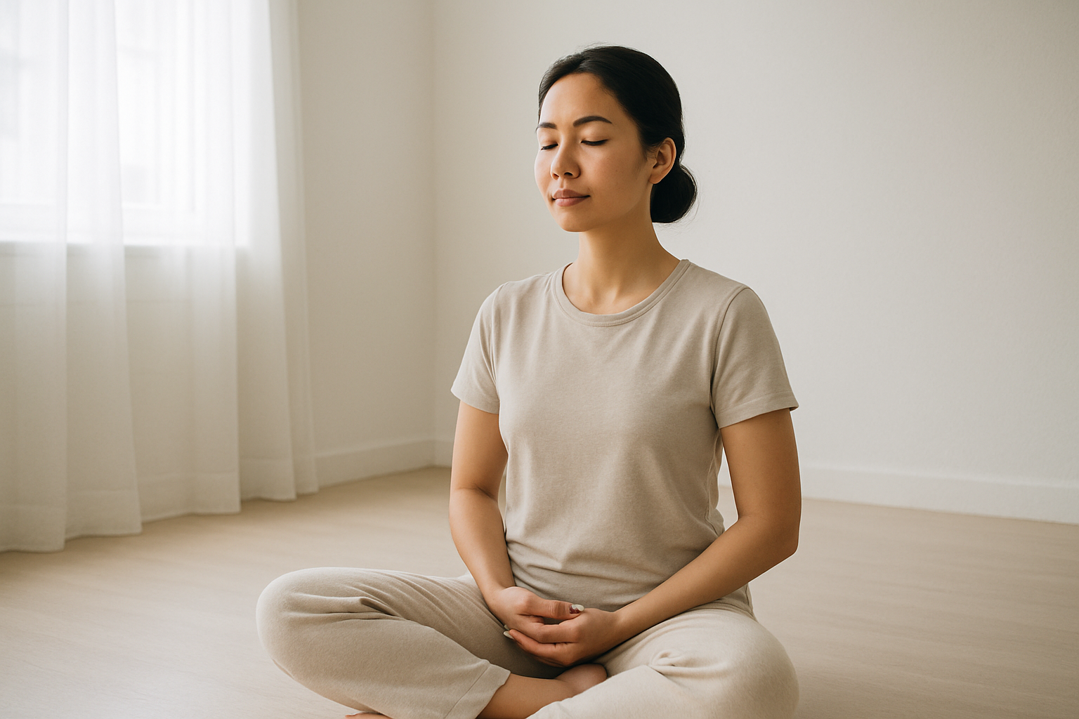 Žmogus medituoja praktikuodamas meilės ir geranoriškumo meditaciją, susijusią su didesniu džiaugsmu dovanojant per dopaminą