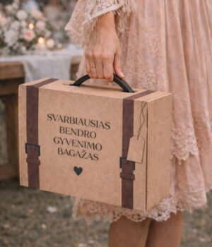 Dovana vestuvėms „Jaunavedžių lagaminas” | Pokalbių Gidas