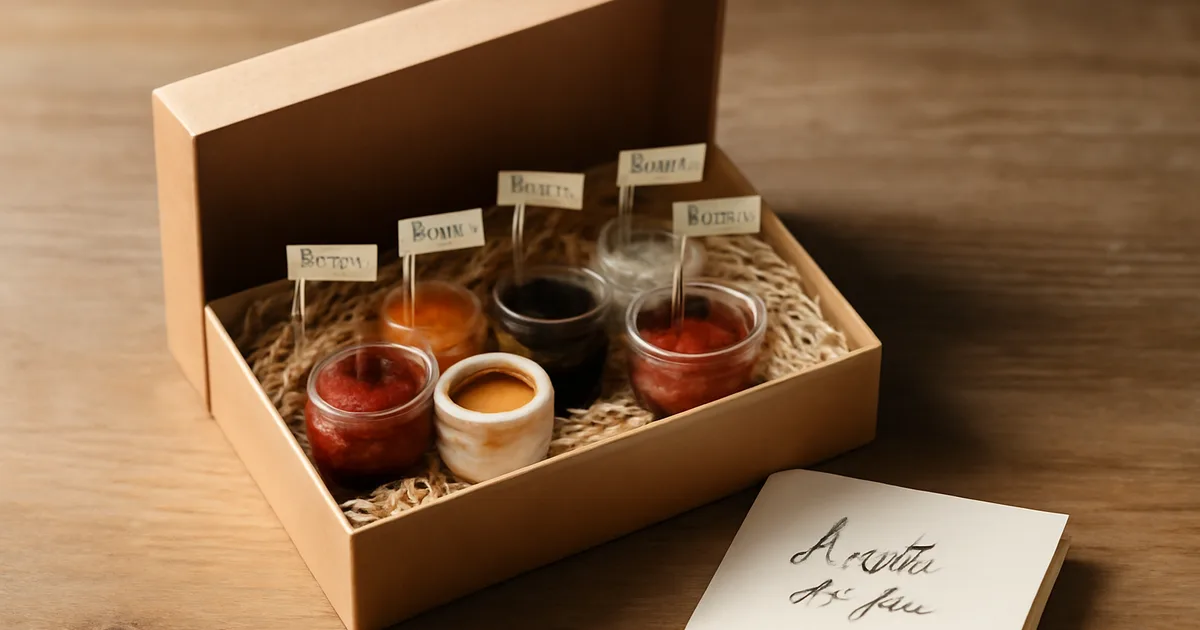 Kultūrinės maisto degustacijos dovanų dėžutė su prieskoniais ir padažais iš viso pasaulio virtuvių — prasminga maisto dovana ryšiams kurti